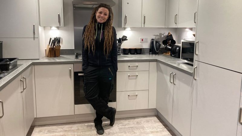 Danni in her new home at Shepherd's Gate