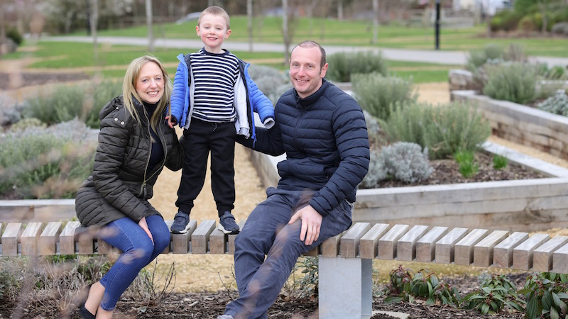 Lisa, Tom and their son Marcus at Woodhurst Park