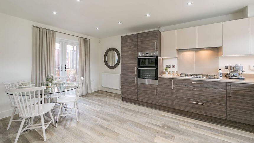 Kitchen in the Bewick Green show home