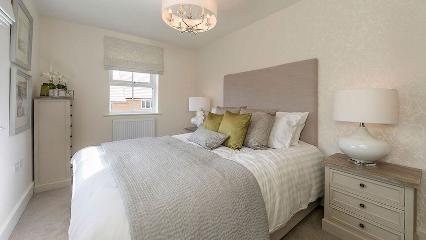 Guest suite in the Bewick Green show home