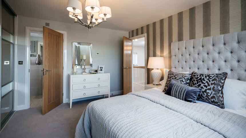 The master bedroom at The Hollies show home