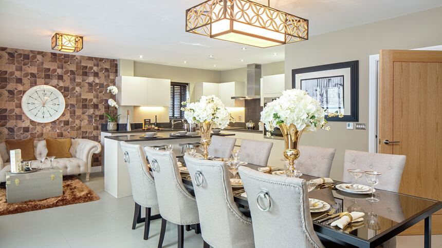 The Belmont open-plan kitchen and dining room