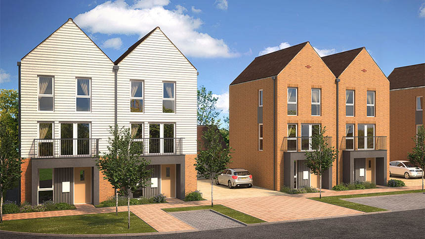 Townhouses, Temple Wharf (Redrow Homes)