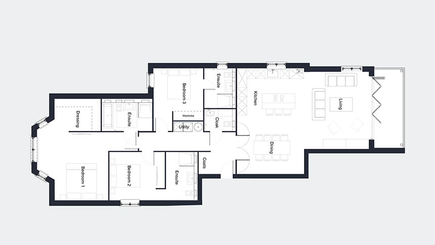 Example floor plan, Charnwood (Heronslea Group)