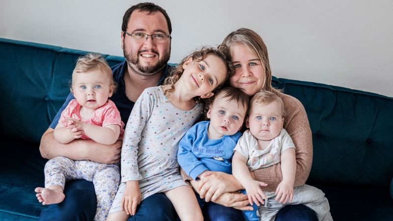 The family at St Mary's Garden Village