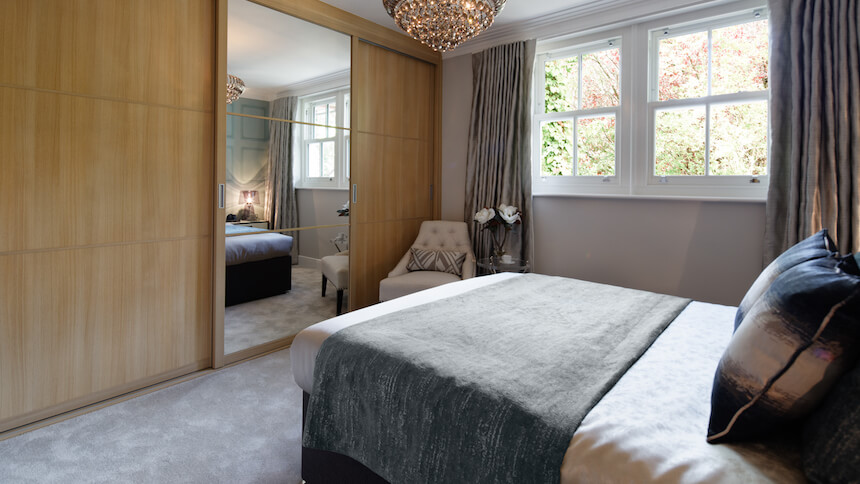 Bedroom at The Hudson show home