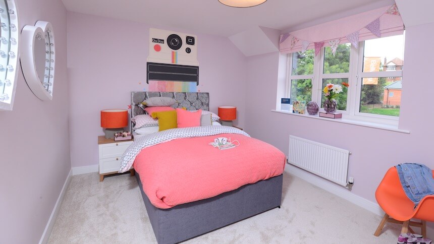 A girls bedroom at Henhurst Fields