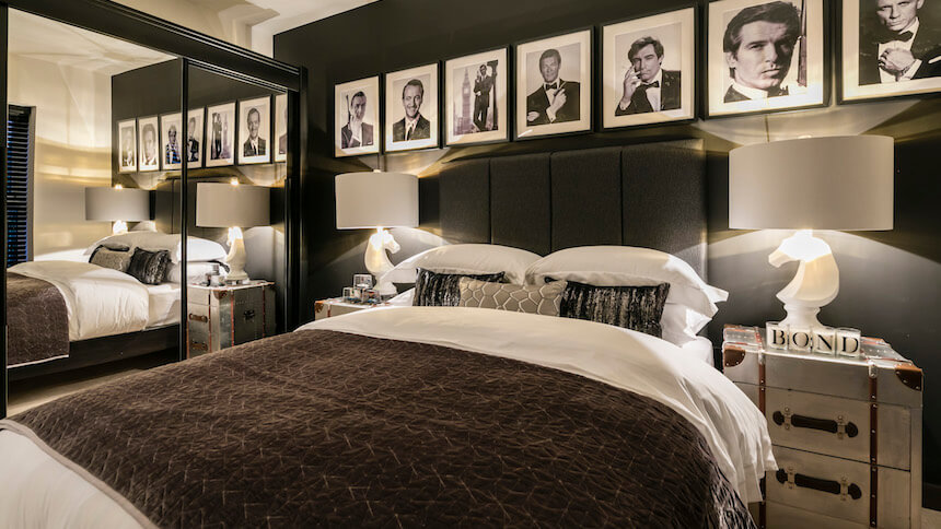 James Bond themed bedroom