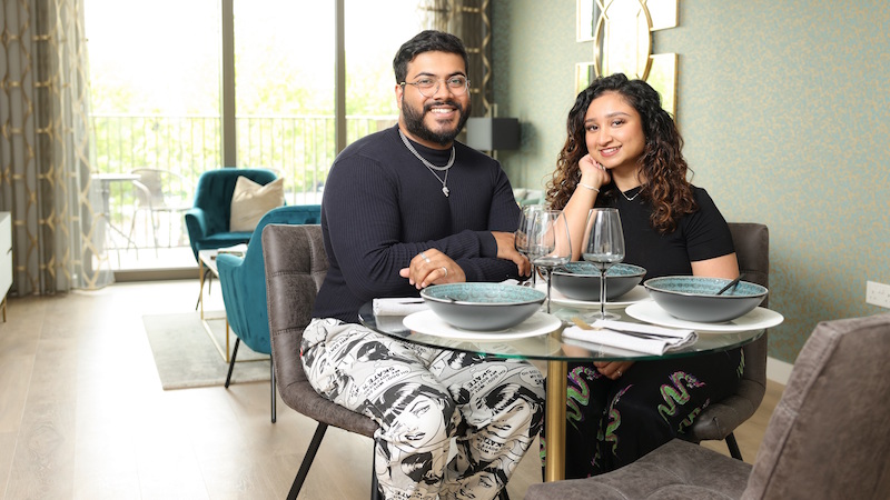 Sajini and Nisal in their new SO Resi home