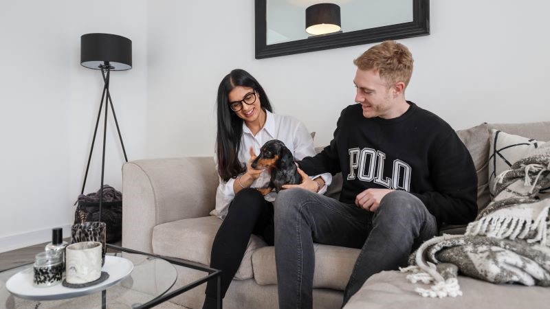 Stacey and Will at Parc Ceirw Garden Village