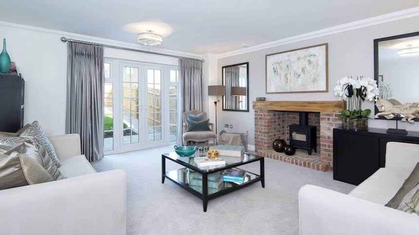 Living area in the Standgrove Field show home