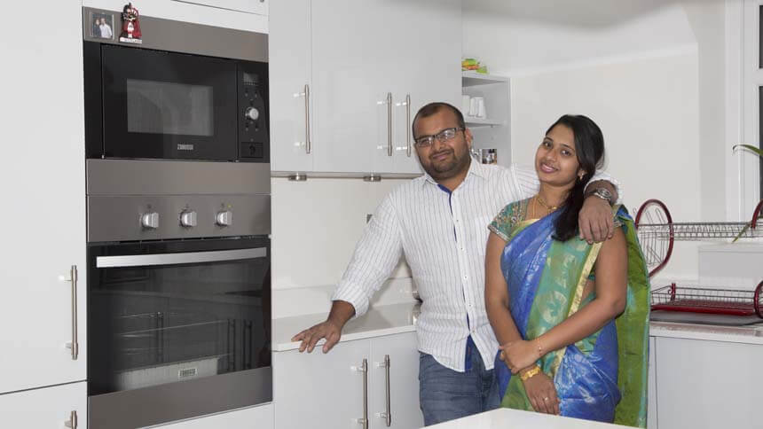 Surendranath Machupalli and his wife 