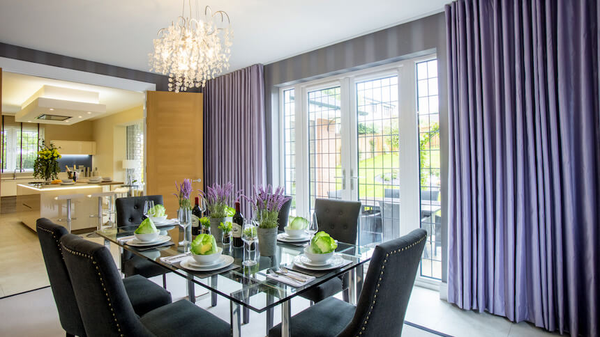 The Cramond show home dining room