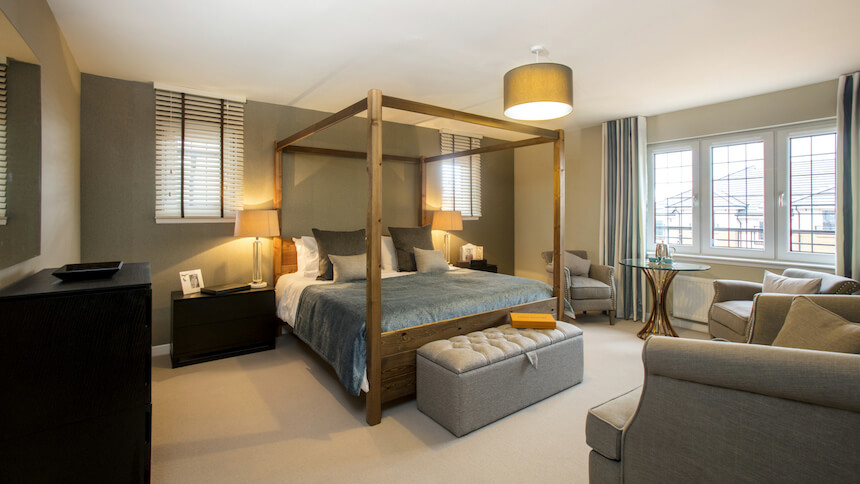 The Cramond show home master bedroom