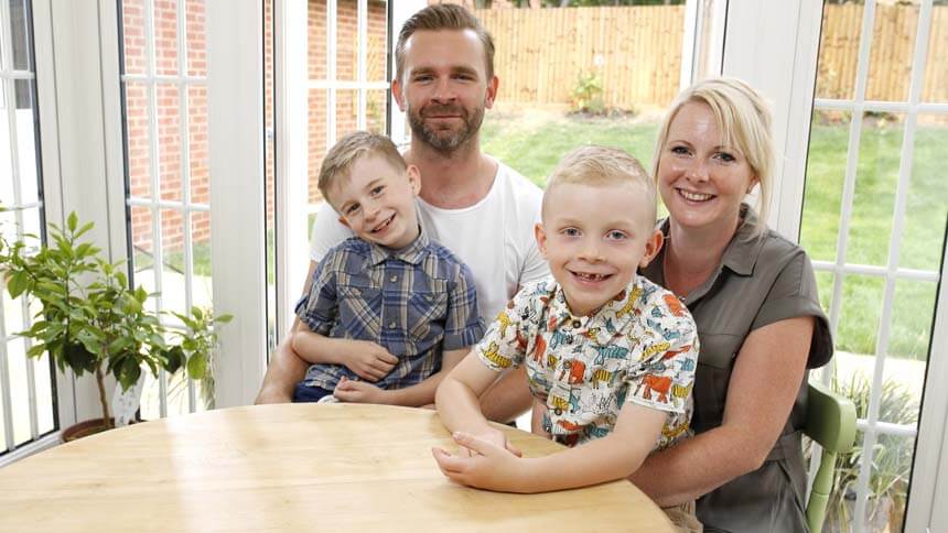 The Gribbens in their new home