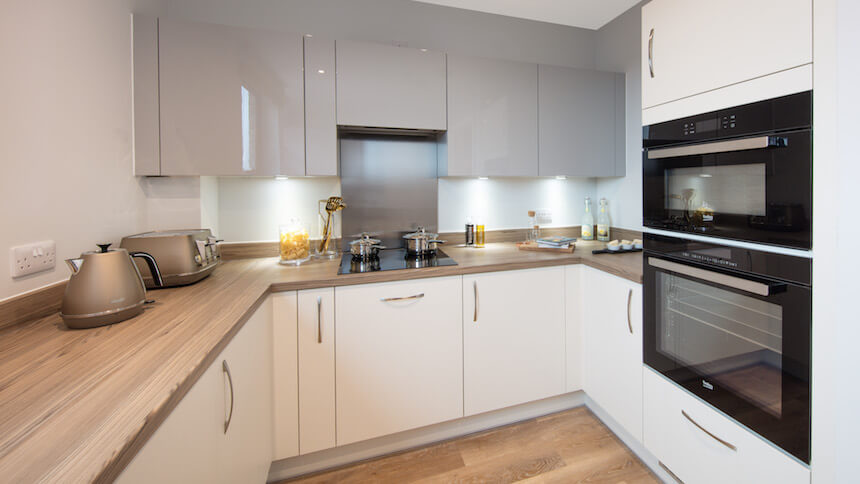 The kitchen at The Quarry show home