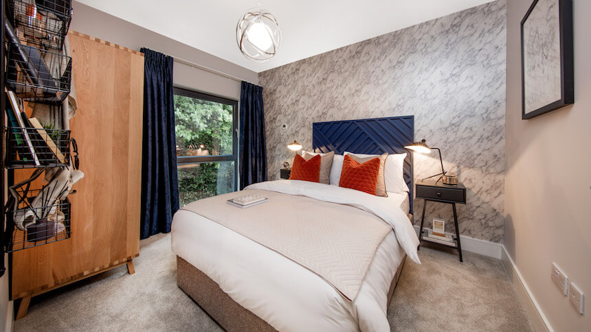 The second bedroom at The Quarry show home