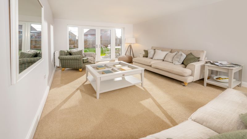Typical interior images of the lounge and kitchen in Chestnut Homes properties 