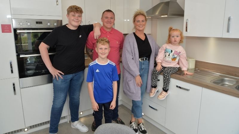 The Wade family at Taylor Wimpey's Saxilby Heights 