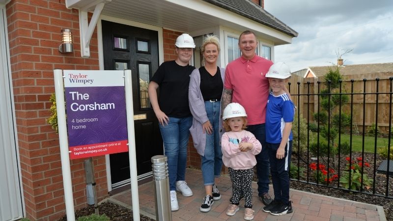 The Wade family at Taylor Wimpey's Saxilby Heights 