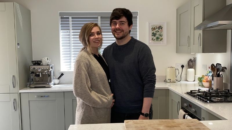 Robert Hall and Olivia Ballard in their new home