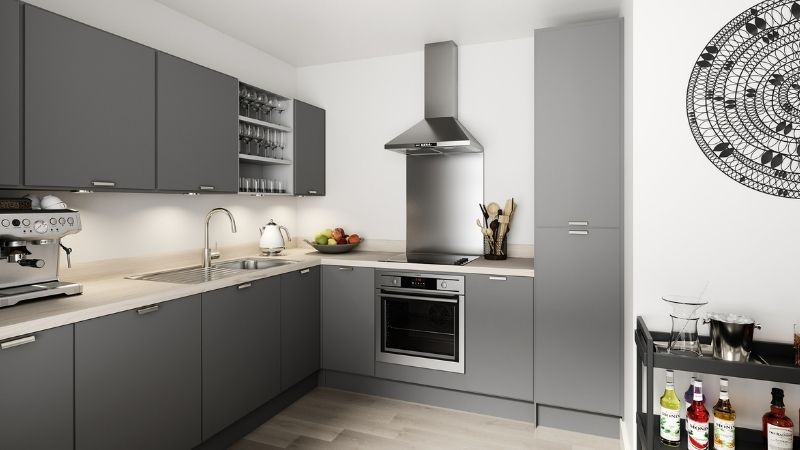 CGI image of St. Modwen Homes show apartment at Digbeth One 2