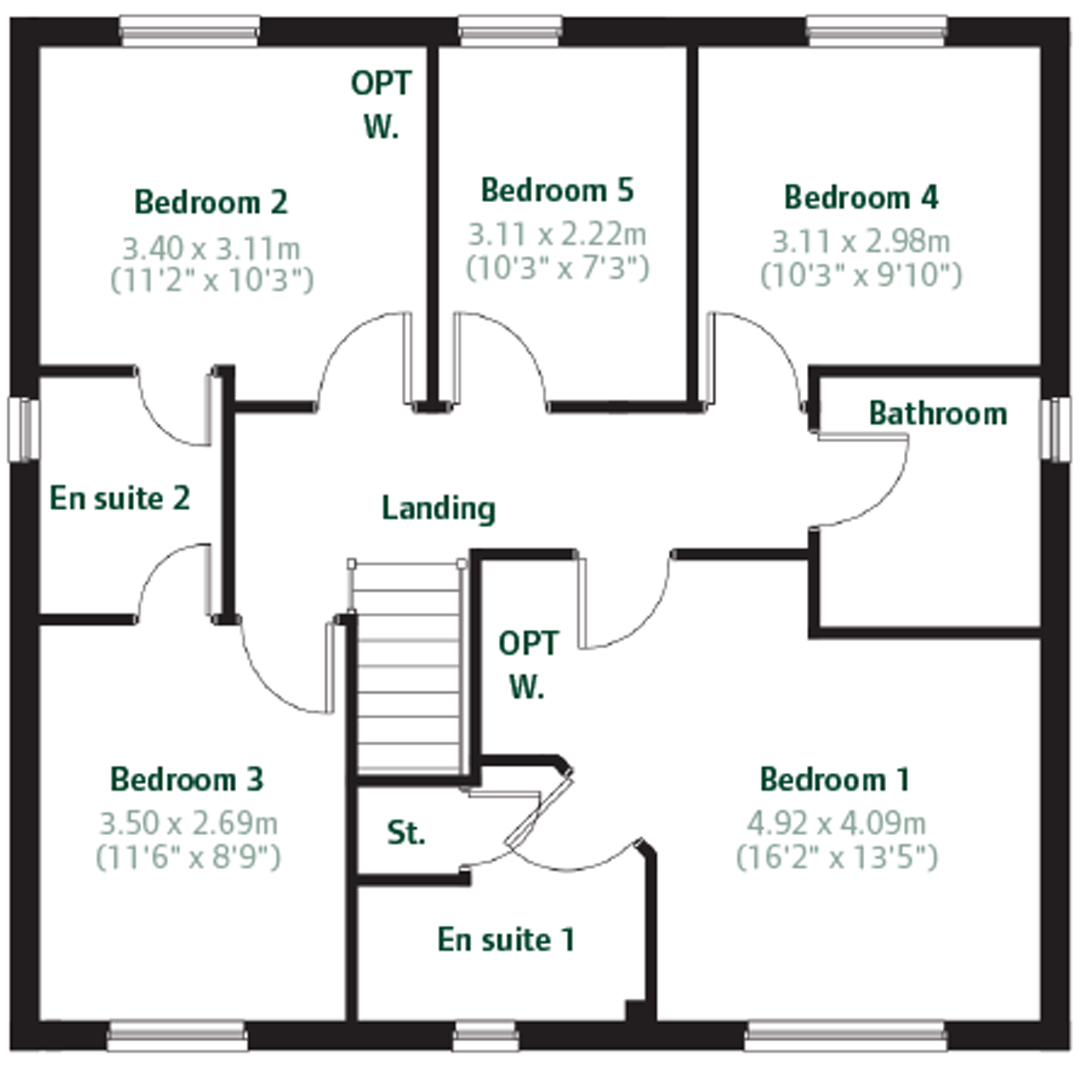 House of 5 Bedrooms, Castle Gardens in Cambuslang by Persimmon Homes (342)