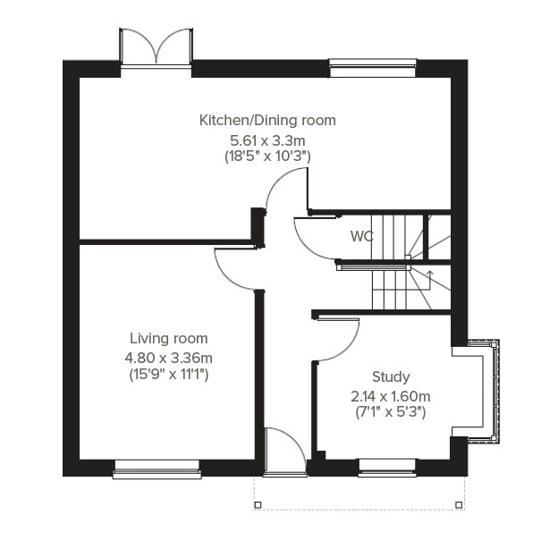 Detached House in Fallow Park, Wallsend by Persimmon Homes (164)