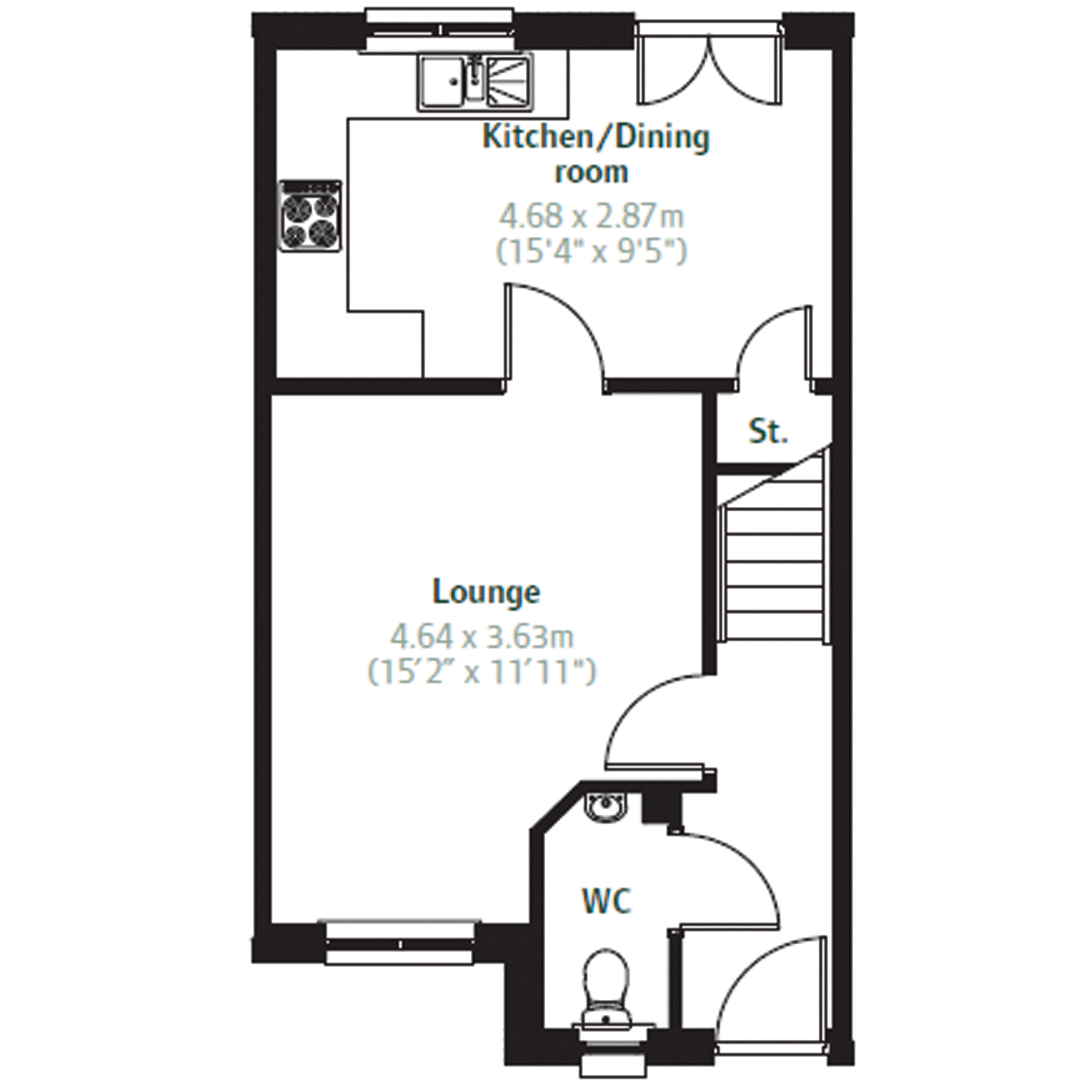 3 Bed Terraced House, Greenlaw Park in Carnoustie by Persimmon Homes (105)