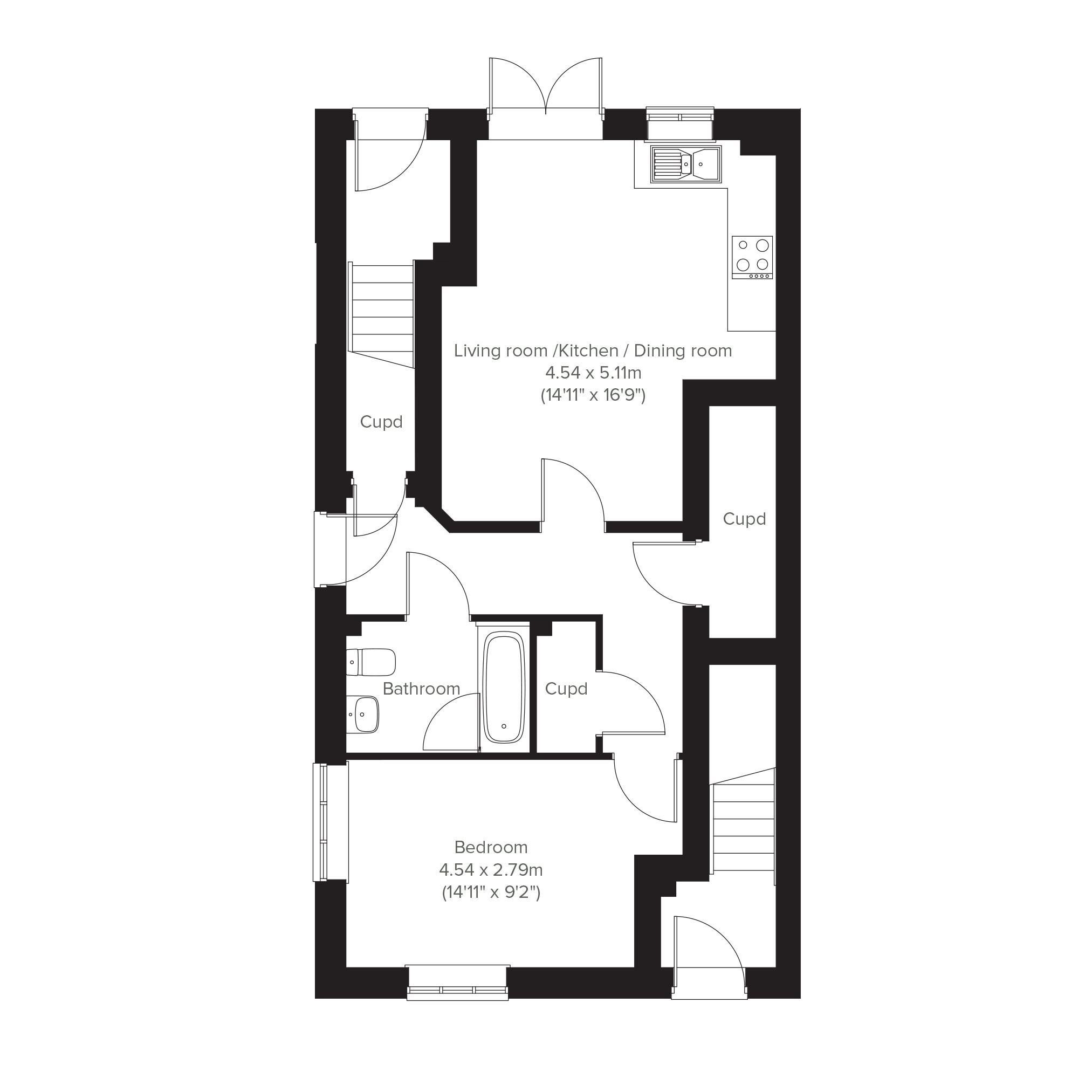 1 Bedroom Home in Hampton Green by Persimmon Homes (245)