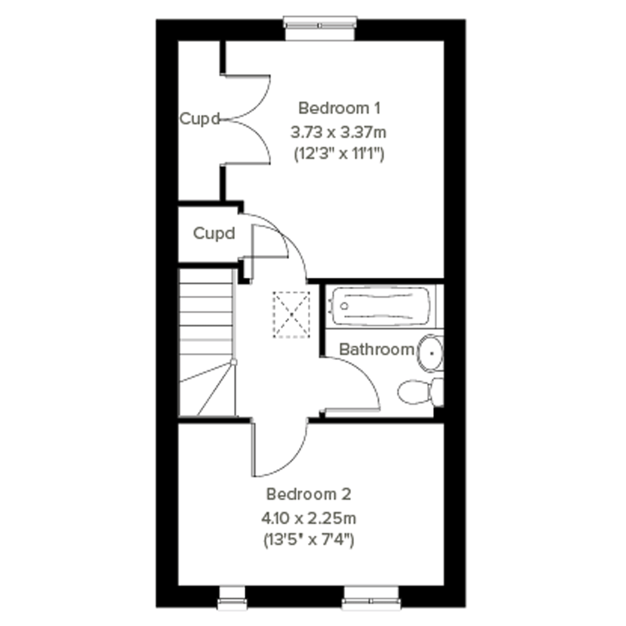 2 Bed End Terraced House, Laneside in Morley by Persimmon Homes (241)