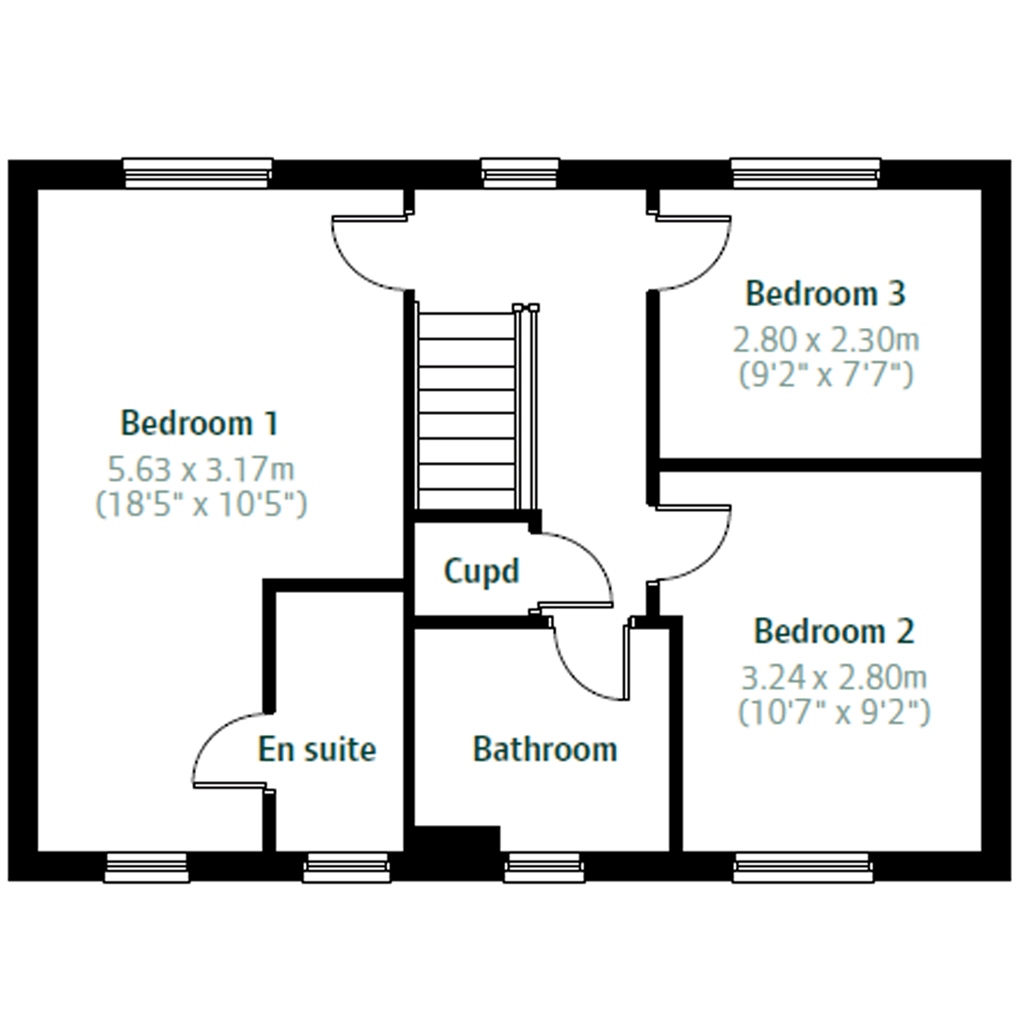 Hatfield House Persimmon Floor Plan